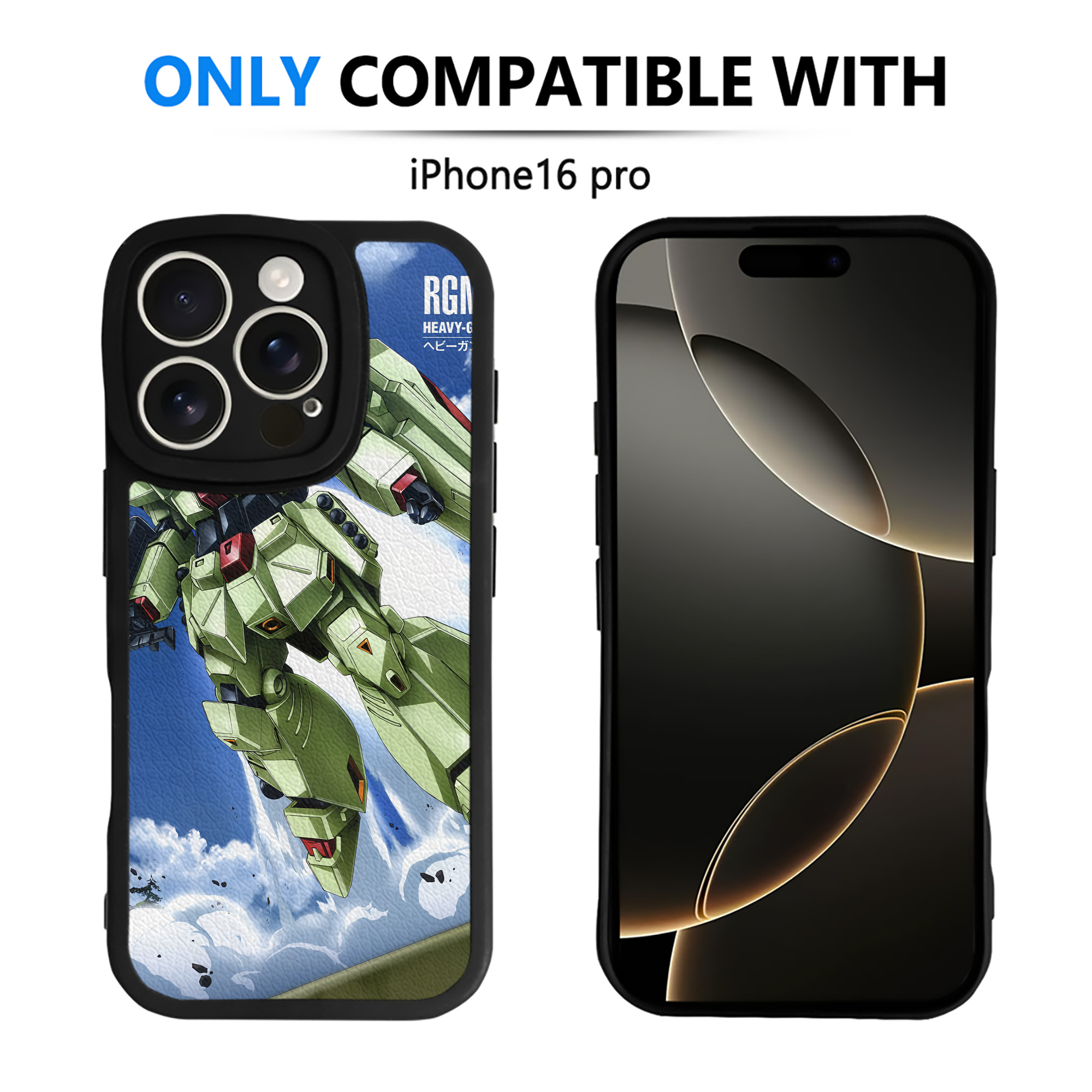 （画像用） 機動戦士ガンダム Mobile Suit Gundam 【iPhone 16シリーズ対応】シリコンスマホケース（レザー調） 材質：シリコン